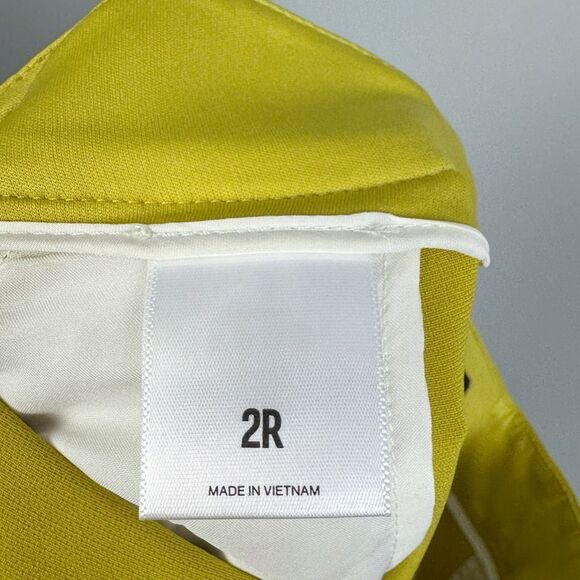 EXPRESS | Chartreuse Green Super High Rise Ankle Dress Pants Women’s Size 2 - Picture 9 of 11